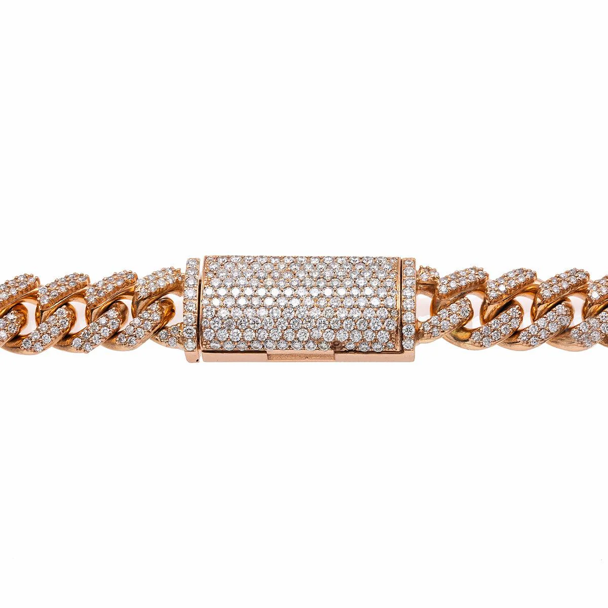 14K Rose Gold 22" Cuban Chain  With 23.76 CT Diamonds - Image 3