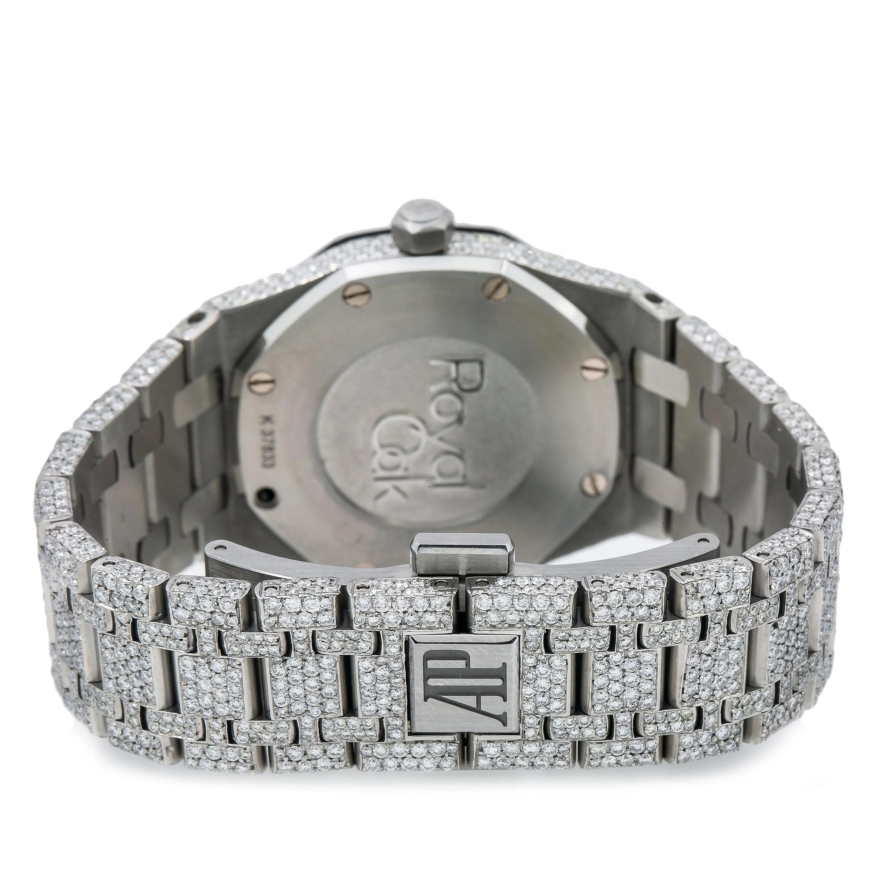 Audemars Piguet Royal Oak 33MM 67651 Diamond Paved Dial Stainless Steel Bezel Stainless Steel Bracelet - Image 5
