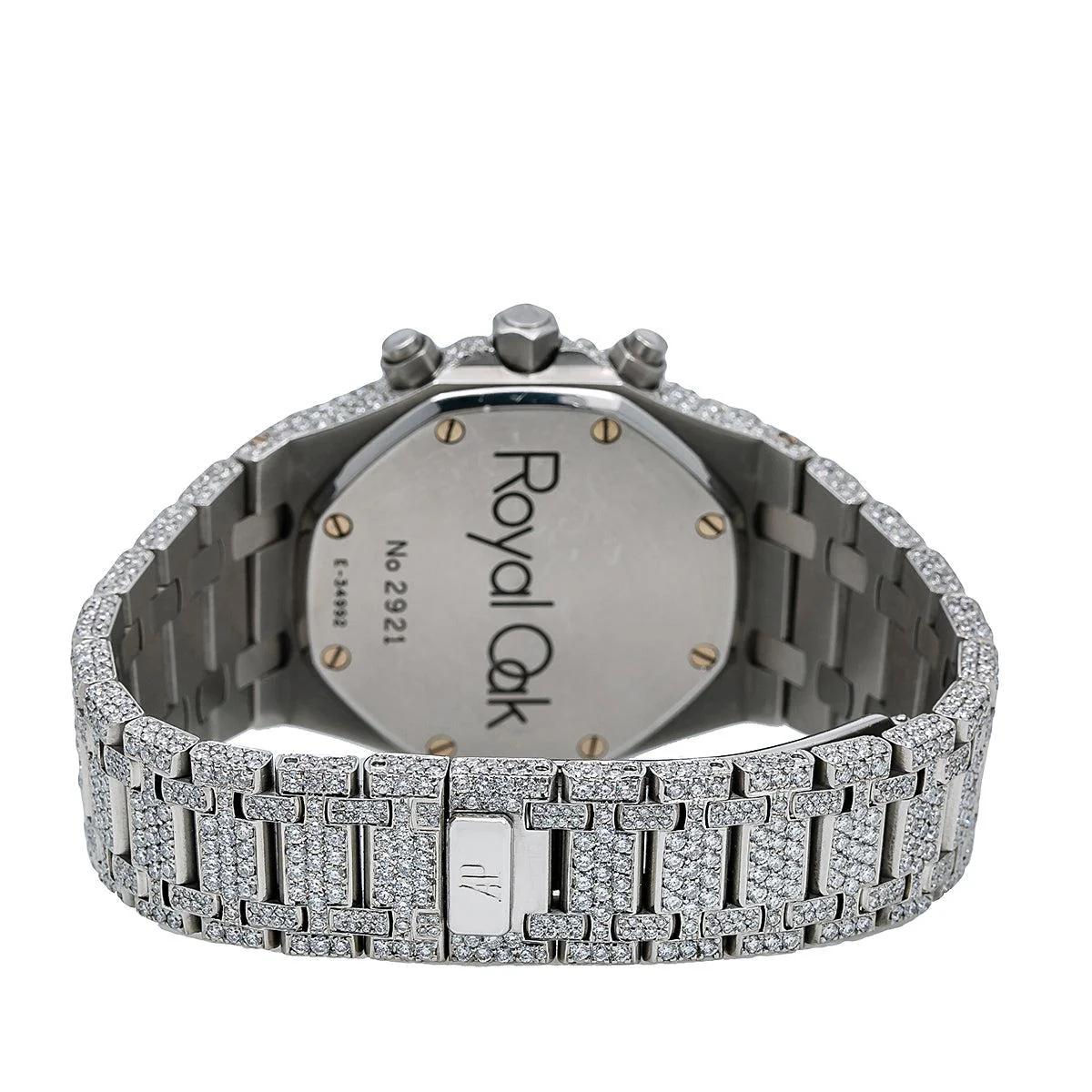 Audemars Piguet Royal Oak Chronograph 39MM 25860ST.OO.1110ST.05 Diamond Paved Dial Custom Aftermarket Stainless Steel Bracelet 23.75ct - Image 5