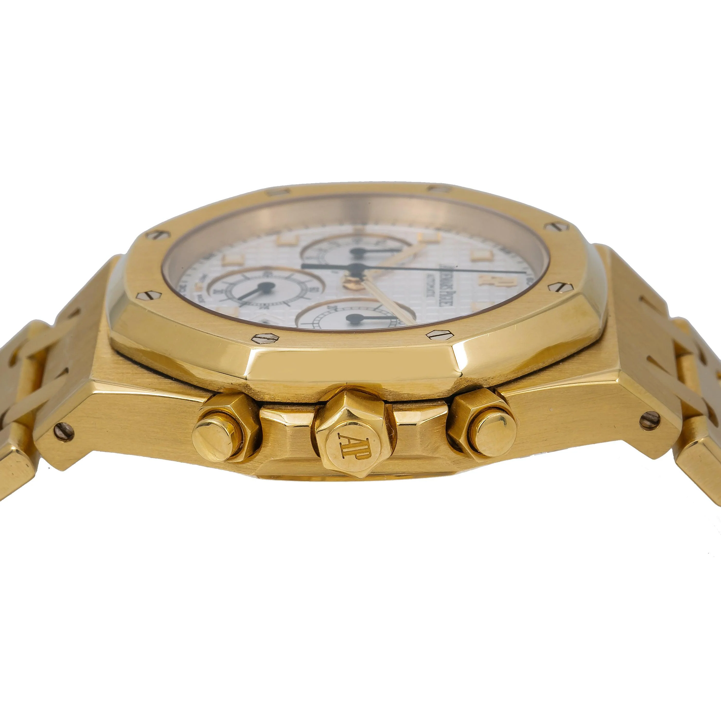 Audemars Piguet Royal Oak Chronograph 39MM 26022BA.OO.D088CR.01 White Dial Yellow Gold Bezel 18K Yellow Gold Bracelet - Image 4