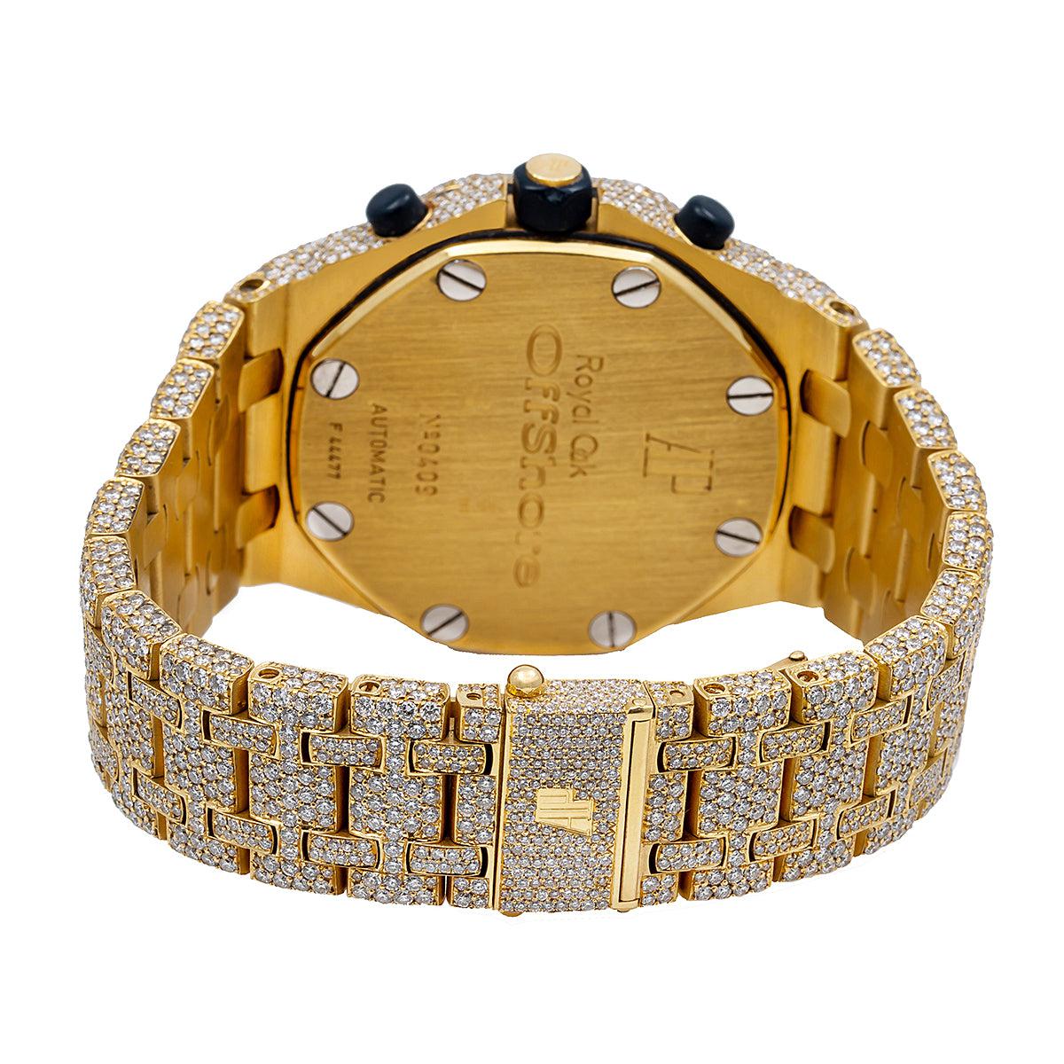 Audemars Piguet Royal Oak Chronograph 42MM 25721BA Diamond Paved Arabic Dial Diamond Paved Bezel 18K Yellow Gold Bracelet 29.75ct - Image 4