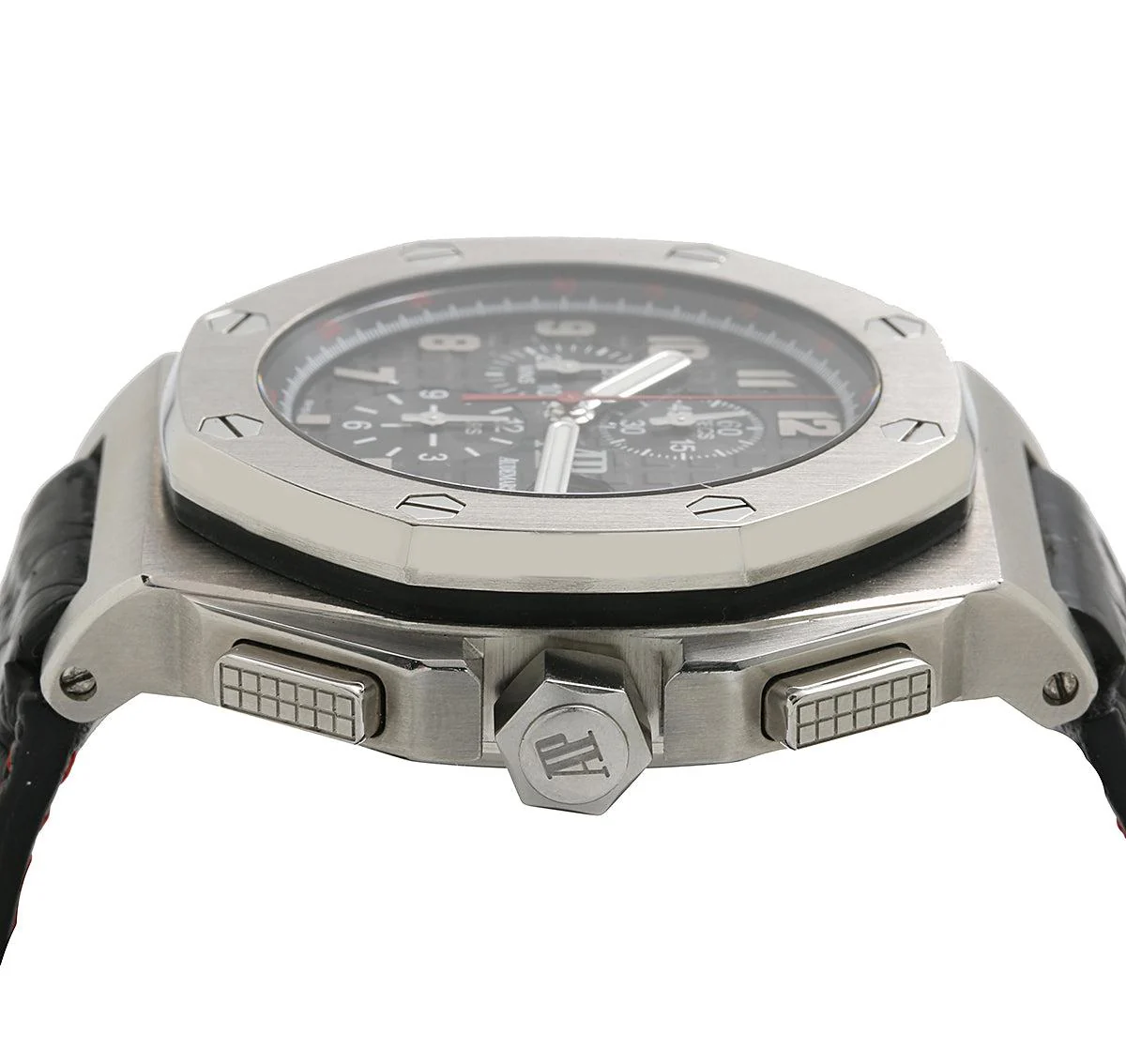Audemars Piguet Royal Oak Offshore 48MM 26133ST.OO.A101CR.01 Shaquille O'Neal Black Arabic Dial Stainless Steel Bezel Black Alligator Leather Strap - Image 3