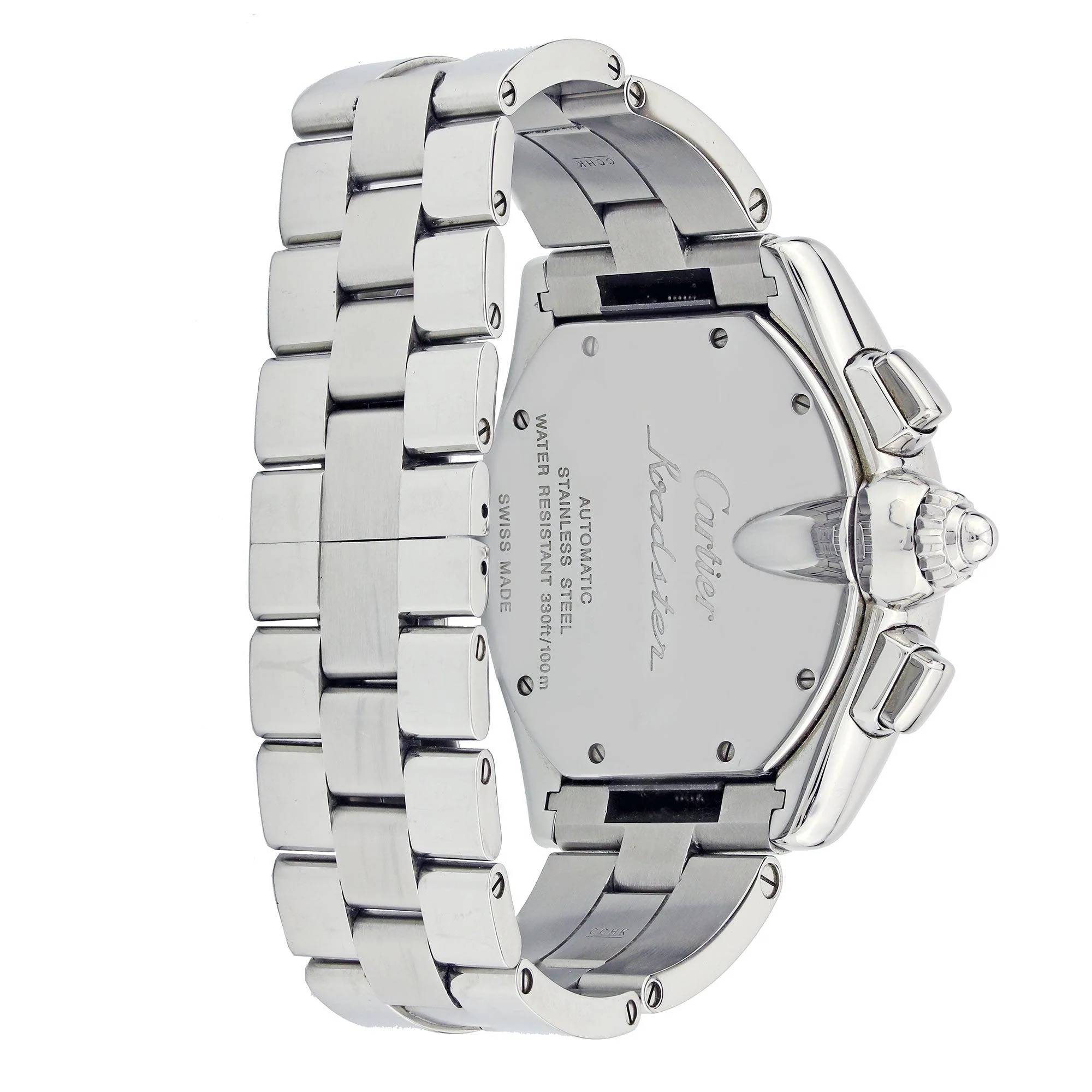 Cartier Roadster 43MM W62020X6 / 2618 Black Roman Dial Stainless Steel Bracelet - Image 3