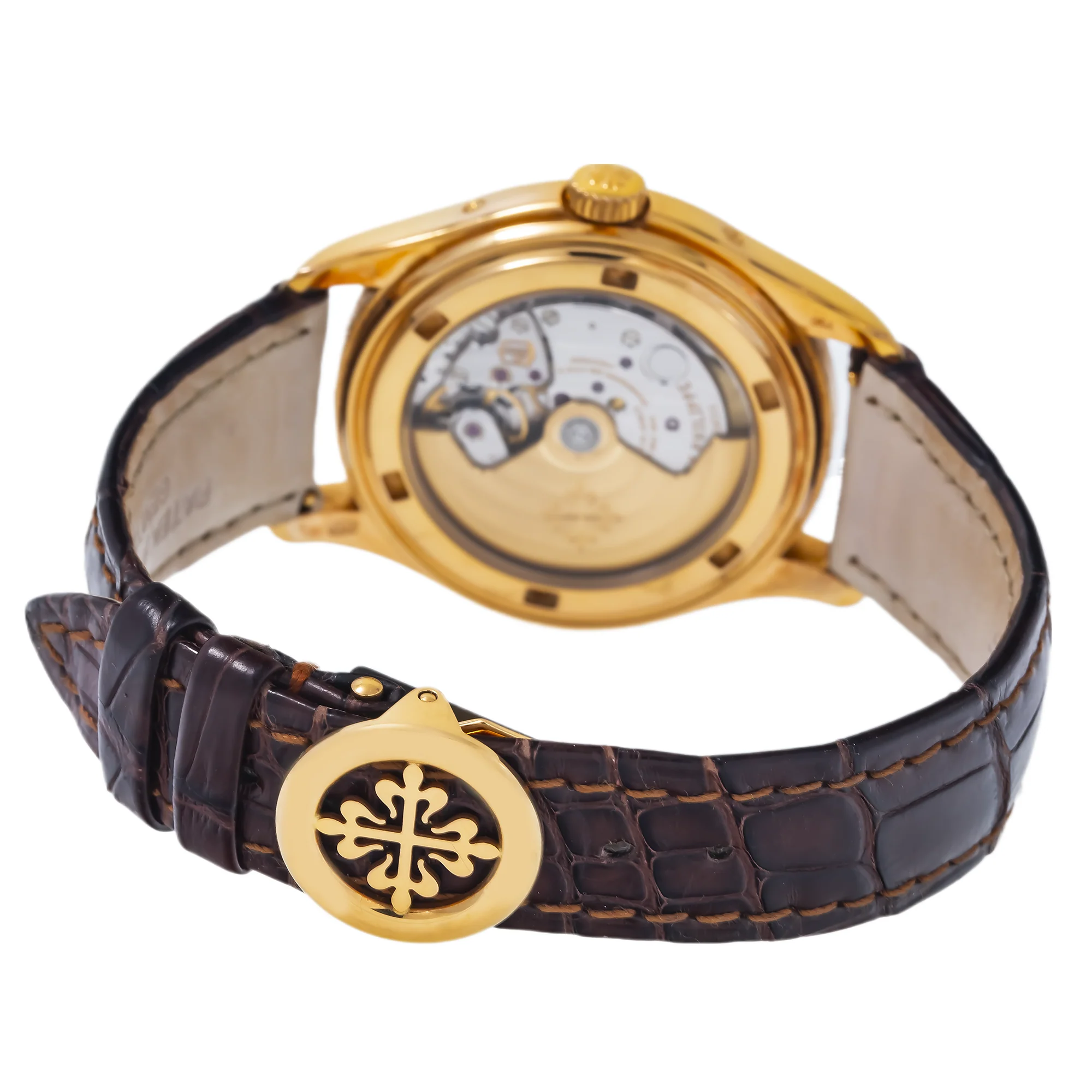 Patek Philippe Annual Calendar 39MM 5146R-001 White Dial Rose Gold Bezel Brown Alligator Leather Strap - Image 6