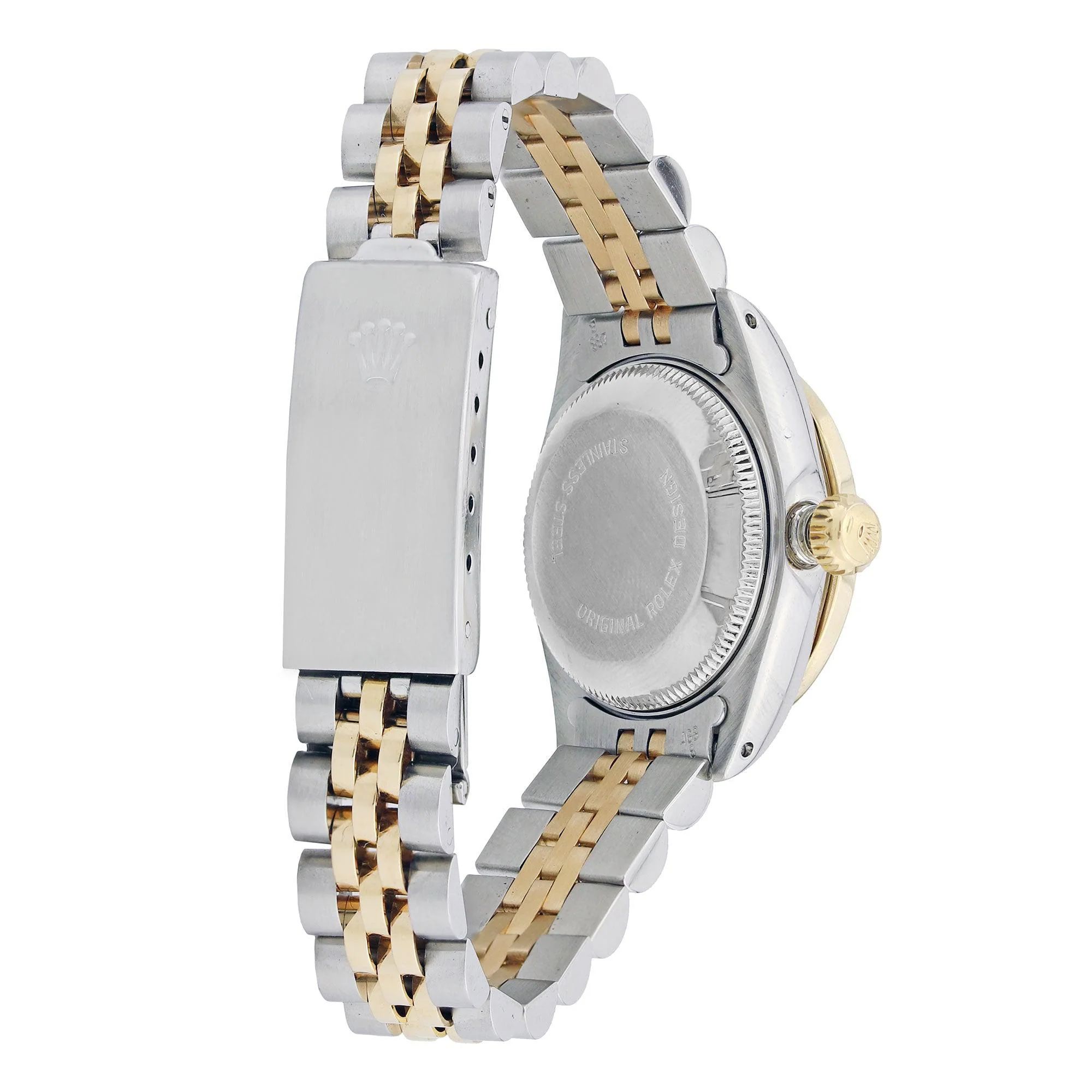 Rolex Datejust 26MM 6917 White Mother of Pearl Diamond Dial Diamond Bezel Two Tone Yellow Gold Jubilee Bracelet 0.8ct - Image 3