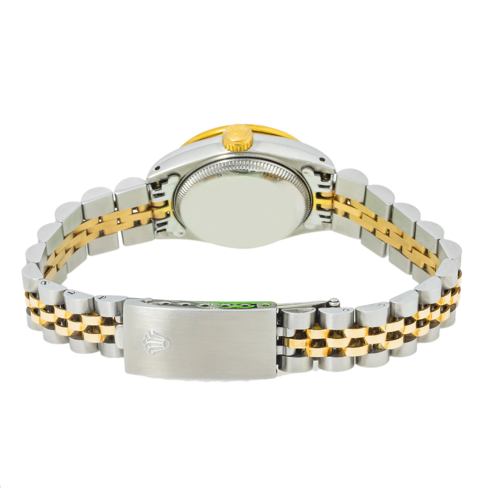 Rolex Datejust 26MM 69173 Pink Mother of Pearl Diamond Dial Rainbow Gemstone Bezel Two Tone Yellow Gold Jubilee Bracelet 0.2ct - Image 7