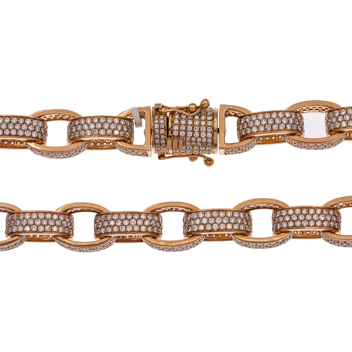 14K Rose Gold 20" Men's Custom Diamond Chain With 48.46 CT Diamonds - Image 3